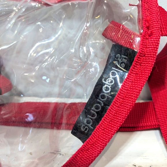 Logobrands Kansas City Chiefs Stadium Belt Bag In Clear Red - Picture 2 of 4